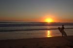 Surfer im Sonnenuntergang - Huntington Beach