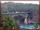 Auf dem Weg zur Olympia Halbinsel, Brücke über die Skagit Bay