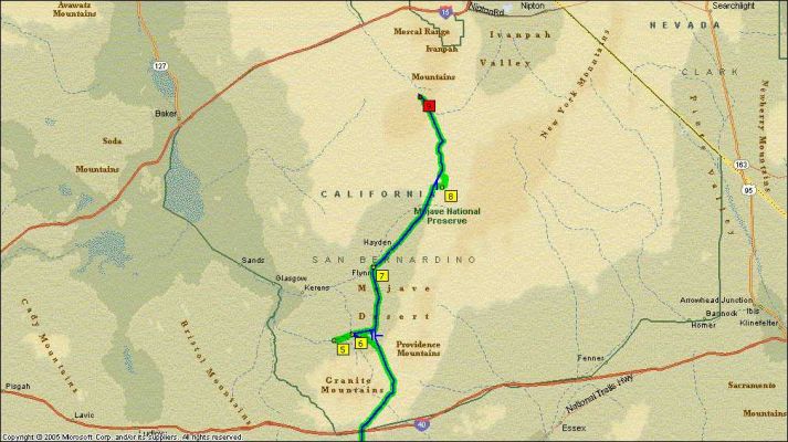 Karte1 Roadsidecamping Mojave National Preserve
