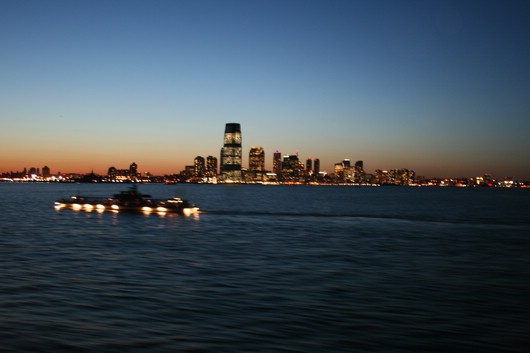Jersey City from Staten Island Ferry 
