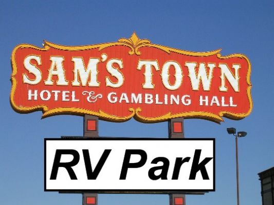 Hotel Sam's Town am Boulder Highway
Hier kann man gut mit dem Wohnmobil auf dem zugehörigen RV Park übernachten
