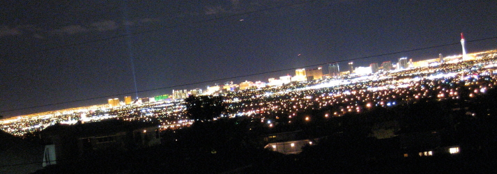 Feuer und Eis - Vegas und Nationalparks im Jan. 2008
Blick vom Mormonentempel auf Vegas
