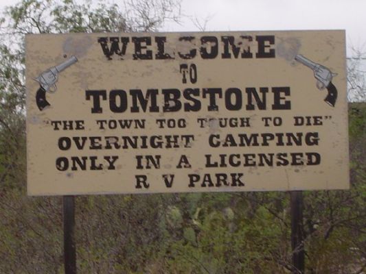 Tombstone Ortstafel
