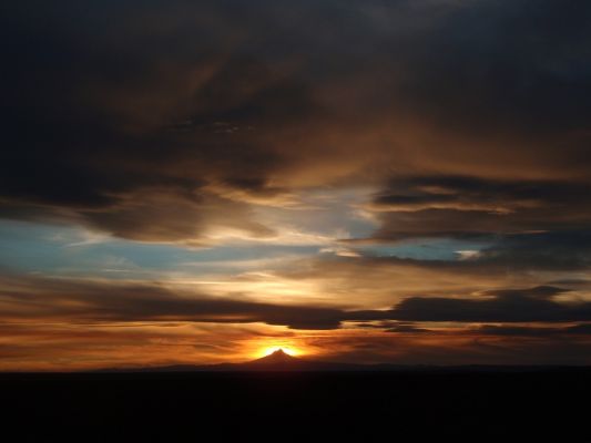 Sonnenuntergang bei Mt. Hood, OR
