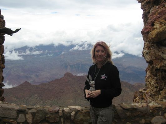 Romy + Donkey am Grand Canyon
